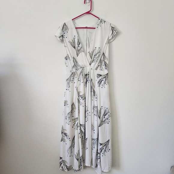Free People Printed Retro Midi Dress Size 10 - Picture 4 of 16